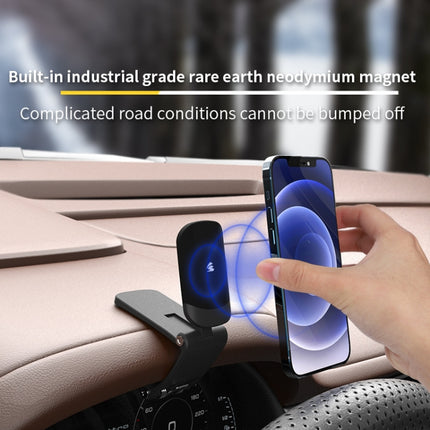 SUMITAP Magnetic HUD Car Mobile Phone Bracket Mini Compact Car Instrumentation Special Mute Stent(White)-garmade.com