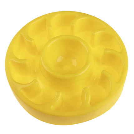 2 PCS Dog Slow Food Bowl Pet Tattoo Deflection Bowl, Specification: Colorful Package(Yellow)-garmade.com