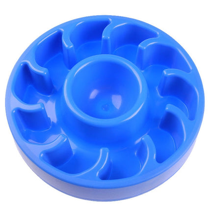 2 PCS Dog Slow Food Bowl Pet Tattoo Deflection Bowl, Specification: Colorful Package(Blue)-garmade.com