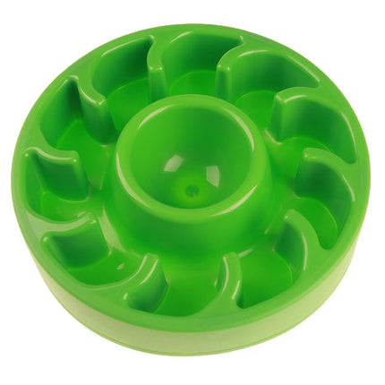 2 PCS Dog Slow Food Bowl Pet Tattoo Deflection Bowl, Specification: Colorful Package(Green)-garmade.com