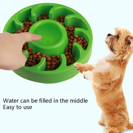 2 PCS Dog Slow Food Bowl Pet Tattoo Deflection Bowl, Specification: Colorful Package(Red)-garmade.com