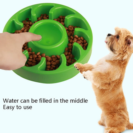 2 PCS Dog Slow Food Bowl Pet Tattoo Deflection Bowl, Specification: Colorful Package(Blue)-garmade.com