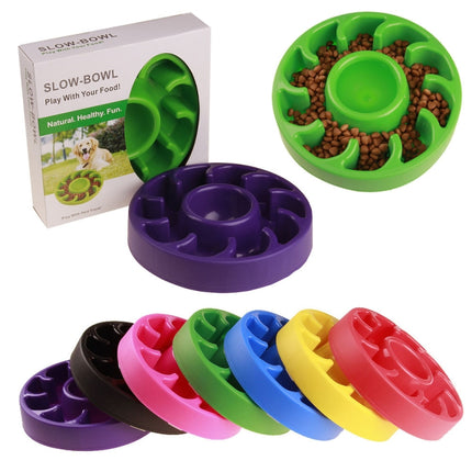 2 PCS Dog Slow Food Bowl Pet Tattoo Deflection Bowl, Specification: Colorful Package(Green)-garmade.com