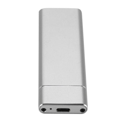 F018C M.2 NGFF To USB3.1 SSD Solid Aluminum Type-C Mobile Hard Drive Enclosure(Silver)-garmade.com