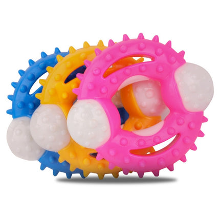 2 PCS BG-W177 Pet Toys Chew-Resistant Teeth Teeth Cleaning Dog Toys, Color： Yellow-garmade.com