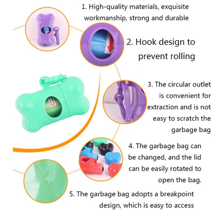 10 PCS BG-W085 Pet Bone Type Garbage Box Toilet Picker And Practical Pet Cleaning Supplies Color Random Delivery-garmade.com