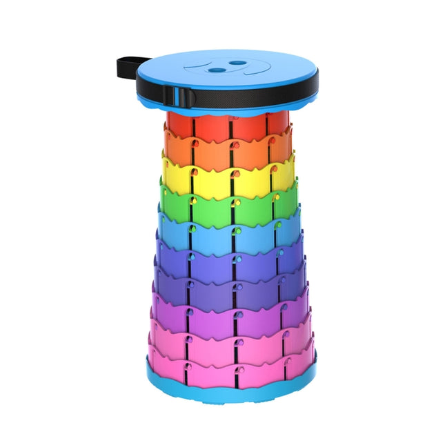 Outdoor Folding Telescopic Stool Portable Fishing Chair(Rainbow)-garmade.com