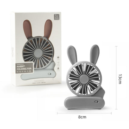 Cute Rabbit Foldable Fan USB Charging Color Matching Cartoon Portable Handheld Fan(Style 4)-garmade.com