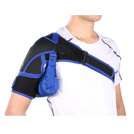G06 Four-Direction Adjustable Pressure And Breathable Shoulder Pad Sports Protective Gear，Style: Airbag Version M (Black Blue)-garmade.com