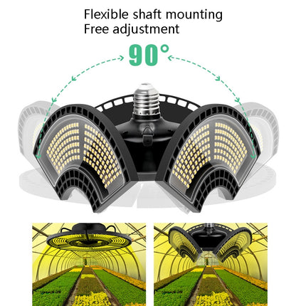 LED Plant Light Full Spectroscopy Natural White Light Waterproof Folding Fill Light, Power: E27 360 Beads-garmade.com