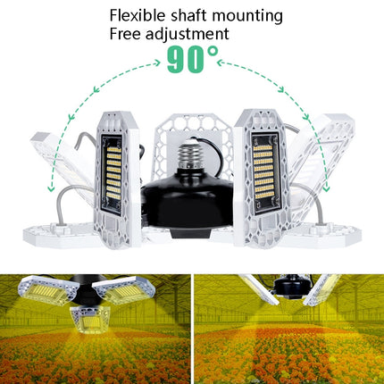 Waterproof Plant Lamp LED Natural White Folding Fill Light Full Spectroscopy Plant Growth Lamp, Power: E26 297 Beads-garmade.com