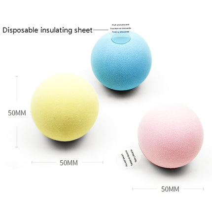 3 PCS Funny Cat Toy Ball Simulation Animal Vocal Ball, Specification: EVA Material(Pink+Blue+Yellow)-garmade.com