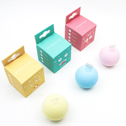 3 PCS Funny Cat Toy Ball Simulation Animal Vocal Ball, Specification: EVA Material(Pink+Blue+Yellow)-garmade.com