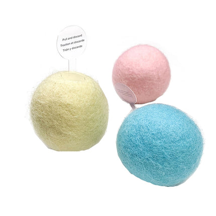 3 PCS Funny Cat Toy Ball Simulation Animal Vocal Ball, Specification: Wool Material(Pink+Blue+Yellow)-garmade.com