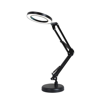 8X Magnifying Glass Lamp Beauty Nail Tattoo Repair Office Reading Lamp, Colour: Without Magnifying Glass (Black)-garmade.com