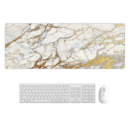 300x800x2mm Marbling Wear-Resistant Rubber Mouse Pad(Exquisite Marble)-garmade.com