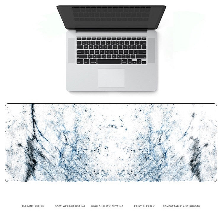 300x800x3mm Marbling Wear-Resistant Rubber Mouse Pad(Fraglet Marble)-garmade.com