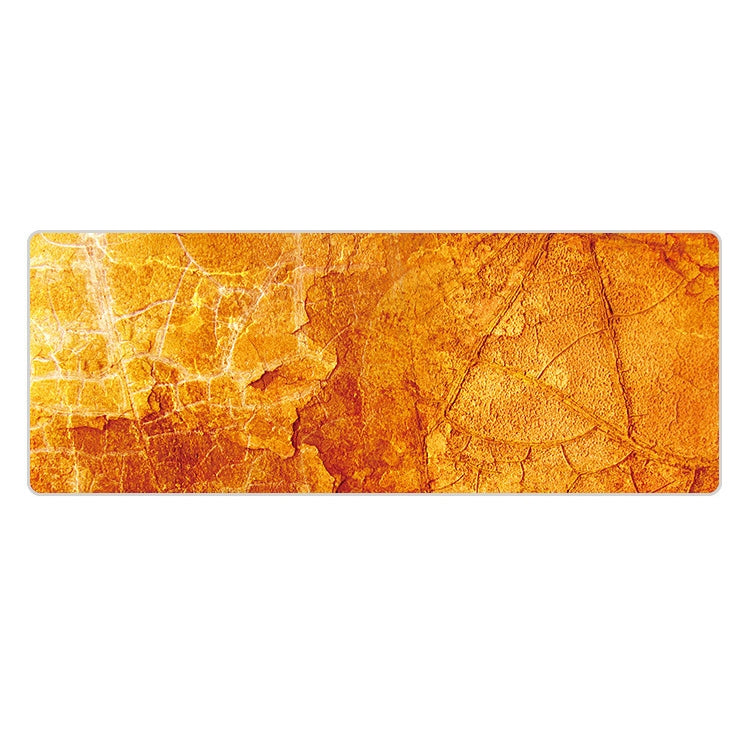 300x800x4mm Marbling Wear-Resistant Rubber Mouse Pad(Yellow Marble)-garmade.com
