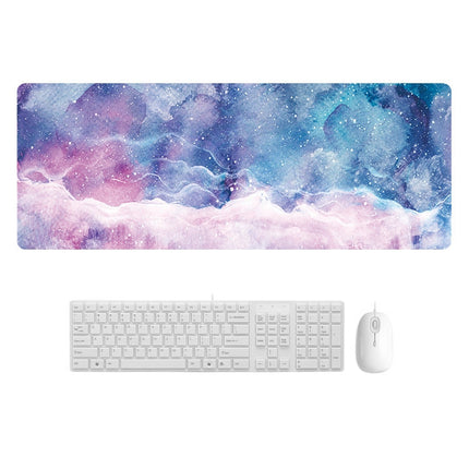 300x800x4mm Marbling Wear-Resistant Rubber Mouse Pad(Cool Starry Sky Marble)-garmade.com