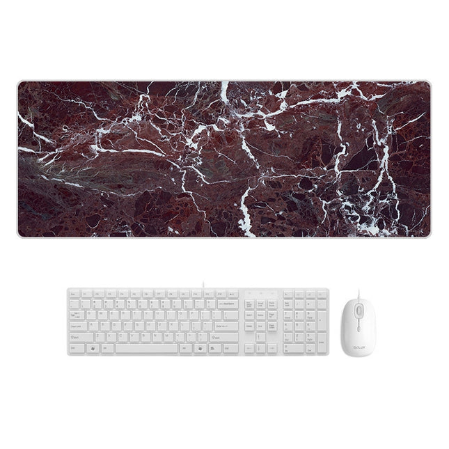 300x800x4mm Marbling Wear-Resistant Rubber Mouse Pad(Fraglet Marble)-garmade.com