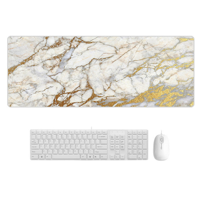 400x900x2mm Marbling Wear-Resistant Rubber Mouse Pad(Exquisite Marble)-garmade.com
