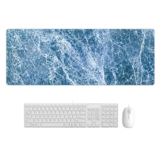400x900x3mm Marbling Wear-Resistant Rubber Mouse Pad(Blue Marble)-garmade.com