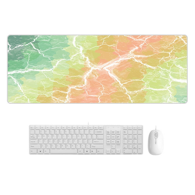 400x900x3mm Marbling Wear-Resistant Rubber Mouse Pad(Rainbow Marble)-garmade.com