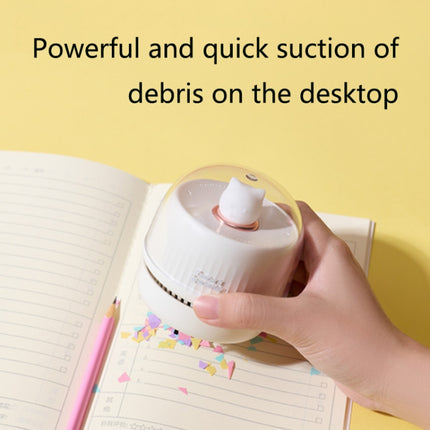 Desktop Keyboard Portable Vacuum Cleaner USB Handheld Cleaner Automatic Mini Dust Suction Machine(White)-garmade.com