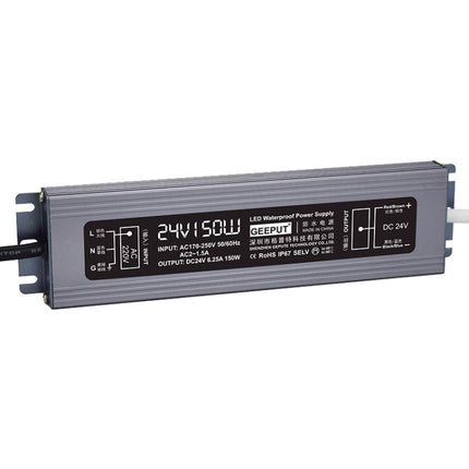 GEEPUT 220V To 24V LED Waterproof Power Supply Switch Transformer, Model: 6.25A 150W-garmade.com