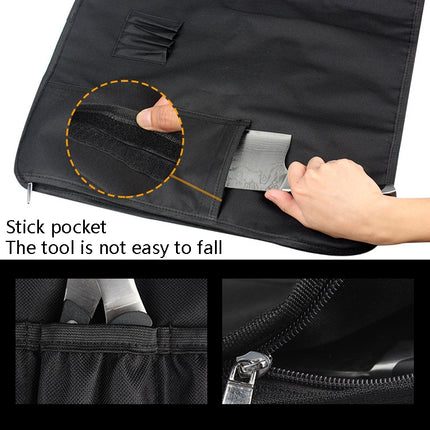 WESSLECO Chef Knife Storage Bag Knife Roll Bag(Black)-garmade.com