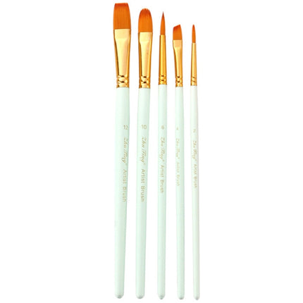 ZhuTing 2 Packs Art Oil Painting Beginner Nylon Wool Watercolor Hook Line Pen(5 PCS/Set Matte Green)-garmade.com