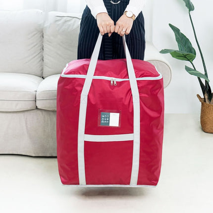 weekeight 2 PCS Clothing Quilt Storage Bag Household Moving Luggage Organizer Bag, Colour: Wine Red Small-garmade.com