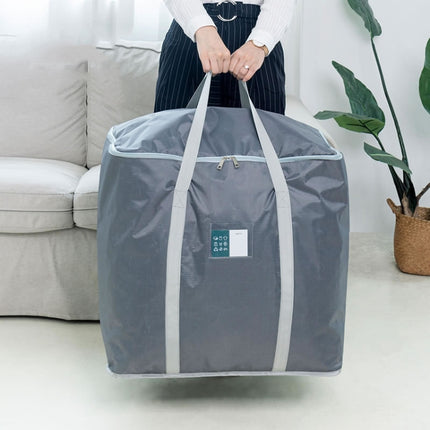 weekeight 2 PCS Clothing Quilt Storage Bag Household Moving Luggage Organizer Bag, Colour: Light Gray Large-garmade.com