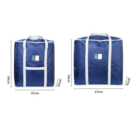 weekeight 2 PCS Clothing Quilt Storage Bag Household Moving Luggage Organizer Bag, Colour: Navy Large-garmade.com