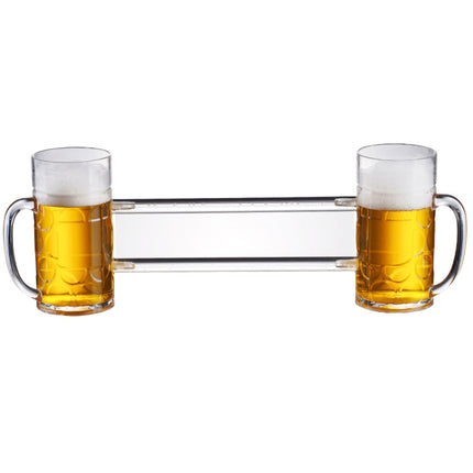 No. 14 Double Conjoined Cup Acrylic Beer Glass KTV Bar Beer Glass-garmade.com