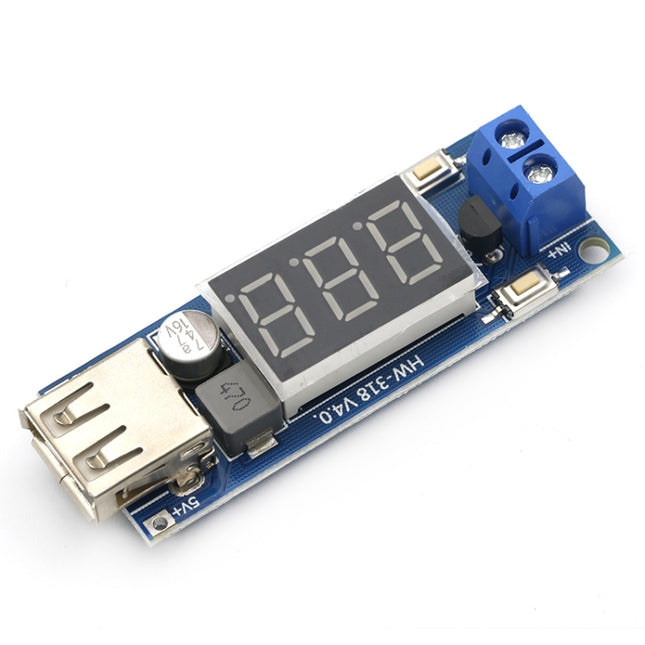 HW-318 12V To 5V Buck Module DC-DC 3A DC Power Module LED Battery Car Voltmeter-garmade.com
