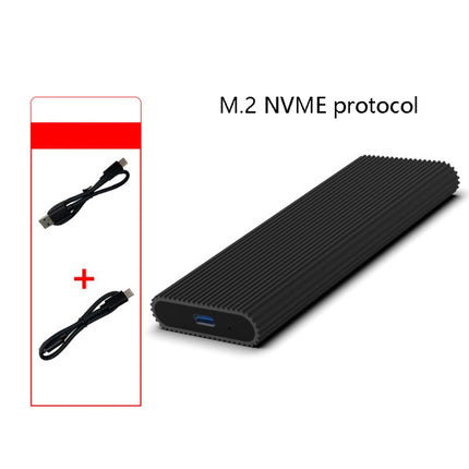 M.2 NVME / SATA Mobile Hard Disk Troll Type-C USB3.1 Gen2 Transport Solid State Drive Box, Style: NVME Double Cable-garmade.com