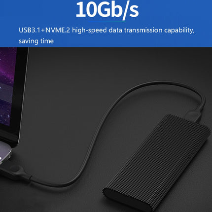 M.2 NVME / SATA Mobile Hard Disk Troll Type-C USB3.1 Gen2 Transport Solid State Drive Box, Style: NVME Double Cable-garmade.com