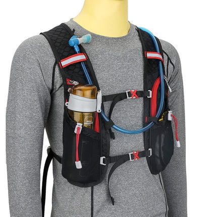 INOXTO Outdoor Sports Backpack Marathon Running Cycling Bag Water Kettle Bag(IX498B Gray)-garmade.com
