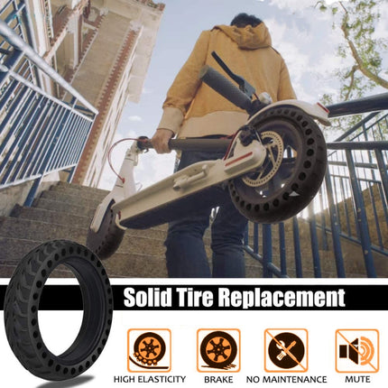8.5 Inch Electric Scooter Honeycomb Anti-Explosive Tire Resistant Rubber Tire For Xiaomi Mijia M365 / M365 Pro(Black)-garmade.com