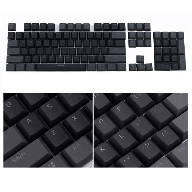 104-Keys Two-Color Mold Transparent PBT Keycap Mechanical Keyboard(Dark Grey)-garmade.com