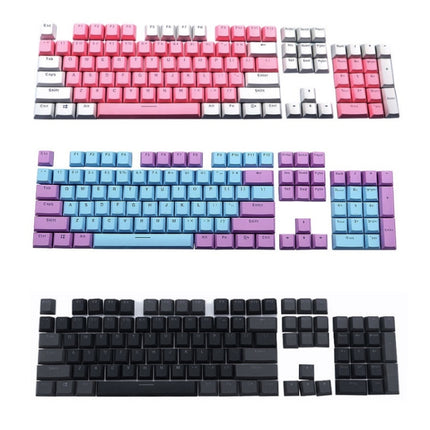 104-Keys Two-Color Mold Transparent PBT Keycap Mechanical Keyboard(Dark Grey)-garmade.com