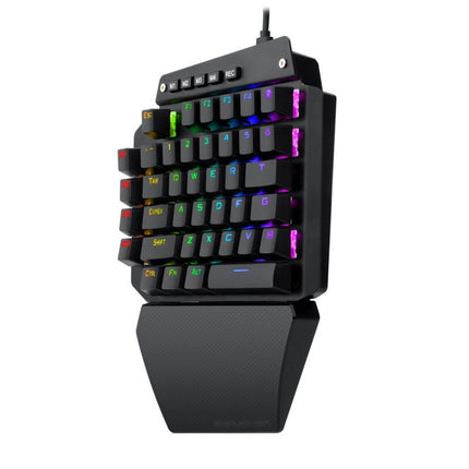 K700 44 Keys RGB Luminous Switchable Axis Gaming One-Handed Keyboard, Cable Length: 1m(Red Shaft)-garmade.com
