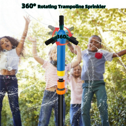 Trampoline 360 Degree Automatic Rotating Sprinkler Gardening Water Toy,Size: Large (Green)-garmade.com