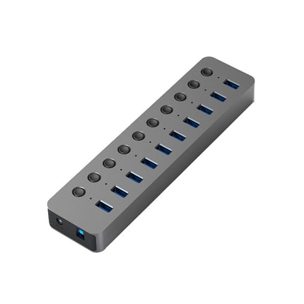 Blueendless USB Splitter Aluminum Alloy QC Fast Charge Expander, Number of interfaces: 10-port (12V4A Power)-garmade.com