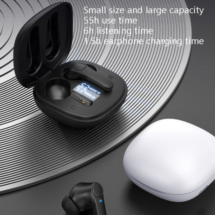 B11 TWS Bluetooth 5.0 Sports Wireless ANC Noise Cancelling In-ear Earphones with Charging Box, Support LED Power Display(Black)-garmade.com