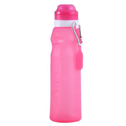 XC-282 600ml Silicone Folding Cup Out Camping Cycling Sports Kettle(Pink)-garmade.com