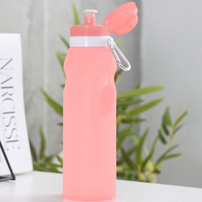 XC-282 600ml Silicone Folding Cup Out Camping Cycling Sports Kettle(Grapefruit Color)-garmade.com