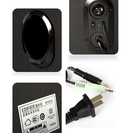 EDIFIER R101V Laptop Audio Home Mini Subwoofer, US Plug(Black)-garmade.com