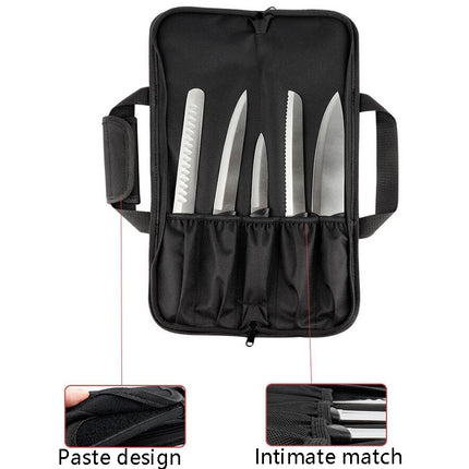 WESSLECO Kitchen Cutter Storage Bag Portable Knife Tool Bag(Red)-garmade.com